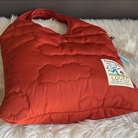 Coach Dark Orange Quilted Tote Bag - Picture 2 of 15